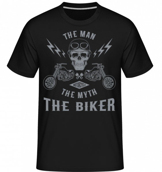 The Man the Myth Biker -  Shirtinator tričko pre pánov - Čierna1 - Predné