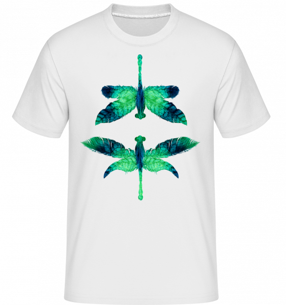 Leaf Dragonfly -  Shirtinator tričko pre pánov - Biela - Predné