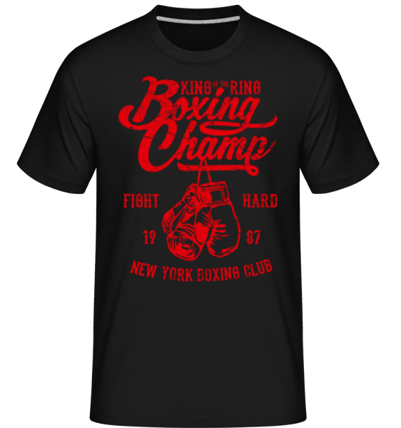 Boxing Champ -  Shirtinator tričko pre pánov - Čierna - Predné