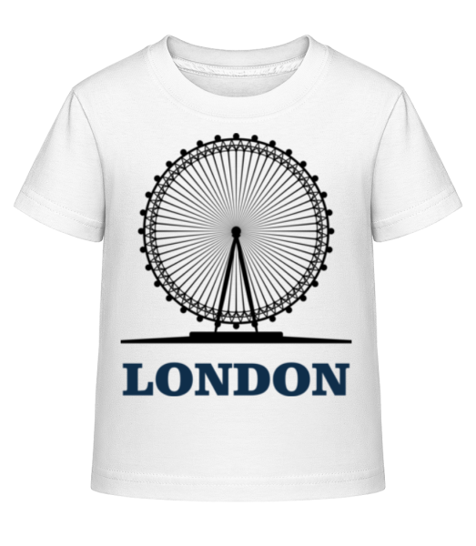 Londýn Skyline - Detské Shirtinator tričko - Biela - Predné