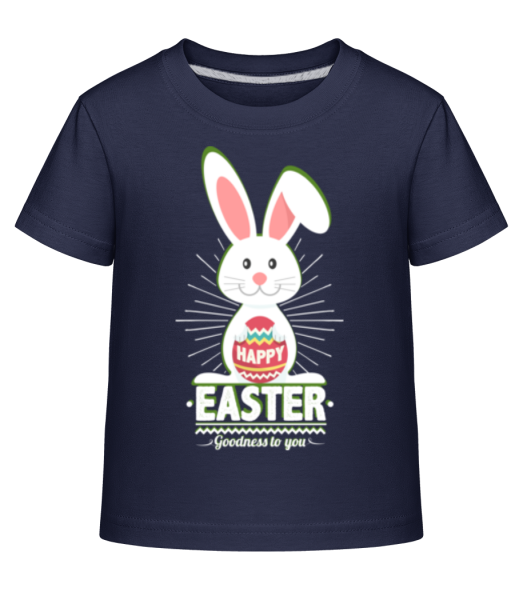 Happy Easter Logo - Detské Shirtinator tričko - Namornícka modrá - Predné