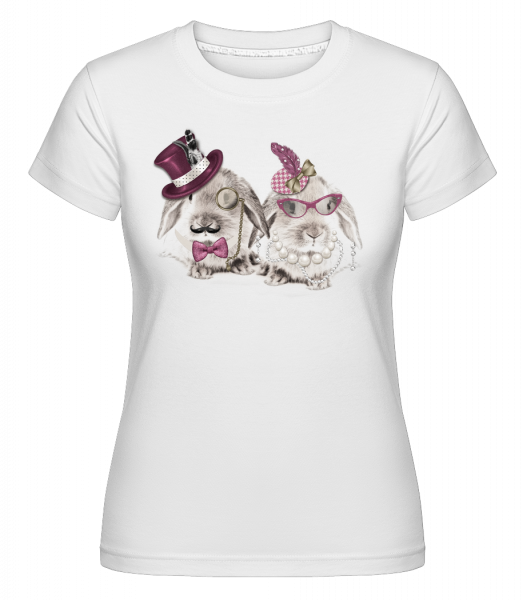 Pán a pani Rabbit -  Shirtinator tričko pre dámy - Biela - Predné
