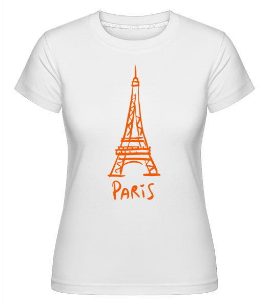 Paris Sign -  Shirtinator tričko pre dámy - Biela - Predné