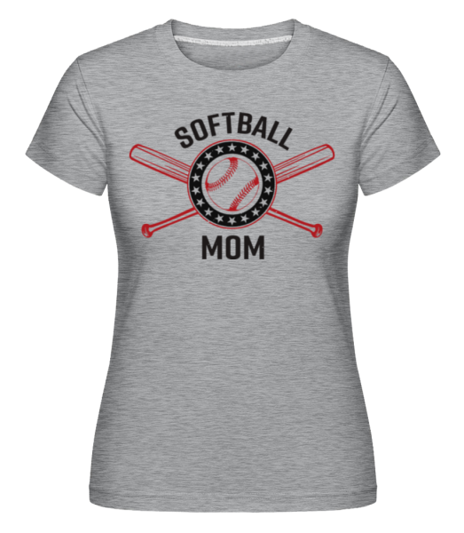 Softball Mom -  Shirtinator tričko pre dámy - Melírovo šedá - Predné