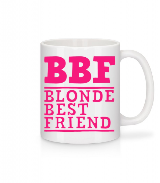 BFF Blonde Best Friend - Keramický hrnček - Biela - Predné