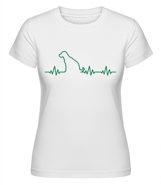 Heartbeat Dog -  Shirtinator tričko pre dámy - Biela - Predné