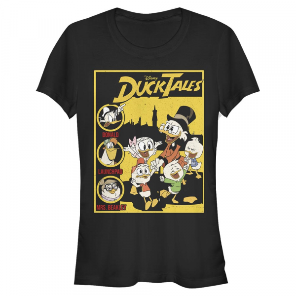 Disney Classics - Káčerovo - Skupina DuckTales Cover - Dámske Tričko - Čierna - Predné