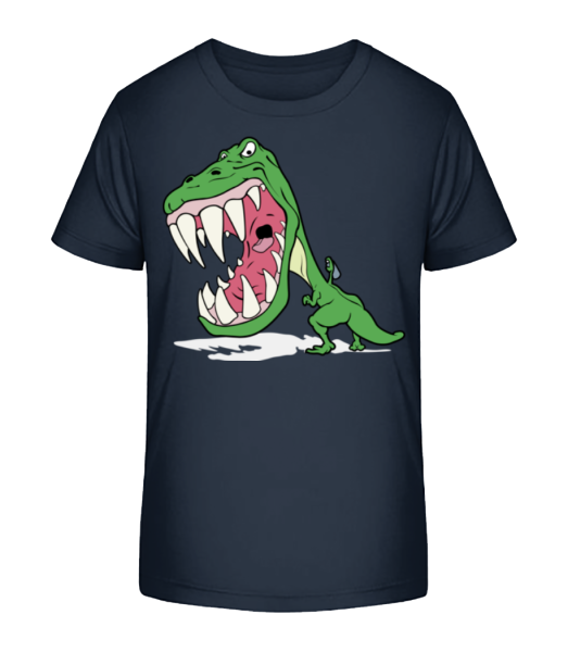 Dinosaur Kids Green - Detské bio tričko Stanley Stella - Namornícka modrá - Predné