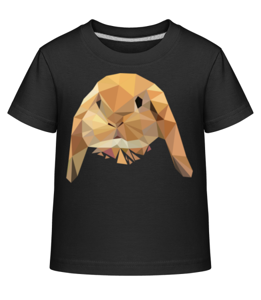 polygón Rabbit - Detské Shirtinator tričko - Čierna - Predné