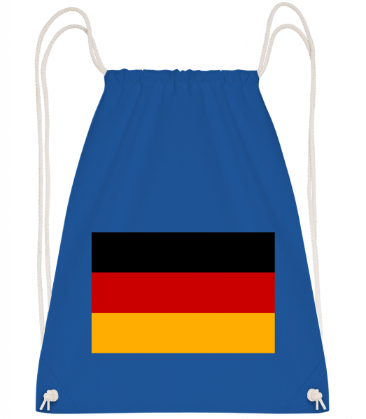 Flag Germany - Drawstring batoh so šnúrkami - Kráľovská modrá - Predné