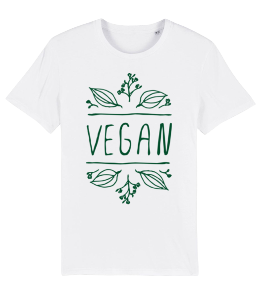 vegan Sign - Pánske bio tričko Stanley Stella - Biela - Predné