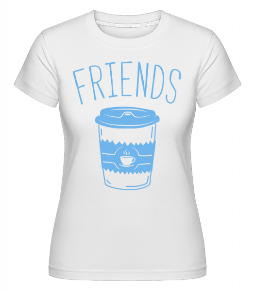 Friends Coffee -  Shirtinator tričko pre dámy - Biela - Predné