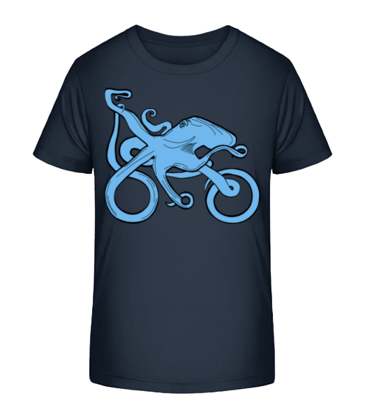 Motorcycle Octopus - Detské bio tričko Stanley Stella - Namornícka modrá - Predné