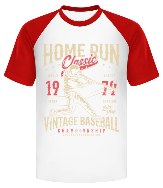 Home Run Classic - Pánske baseball tričko - Biela / Červená - Predné