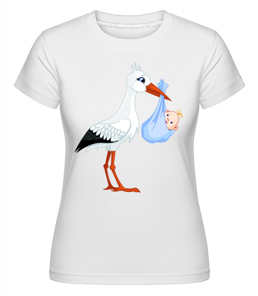 Stork Brings Baby -  Shirtinator tričko pre dámy - Biela - Predné