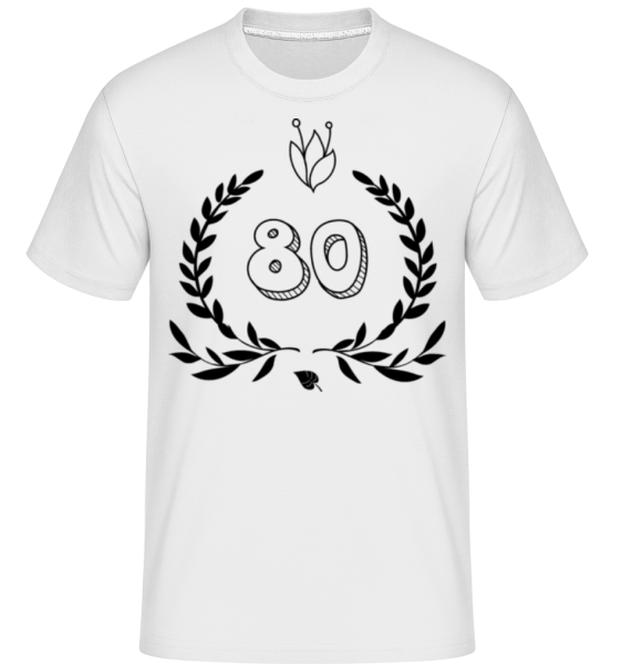 80. narodeniny -  Shirtinator tričko pre pánov - Biela - Predné