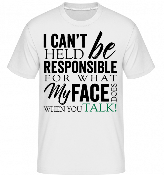 Čo My Face Does -  Shirtinator tričko pre pánov - Biela - Predné