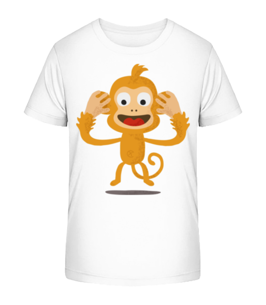Deaf Monkey - Detské bio tričko Stanley Stella - Biela - Predné