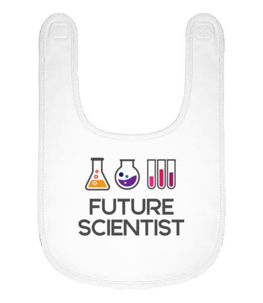 future Scientist - Bio detský podbradnik - Biela - Predné