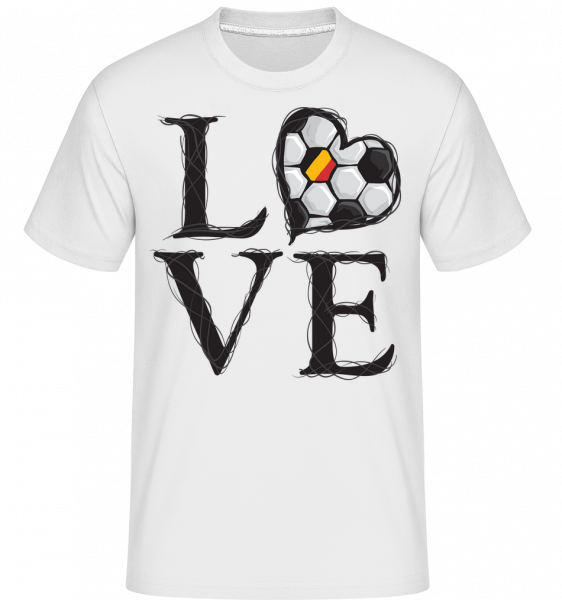 Football Love Belgium -  Shirtinator tričko pre pánov - Biela - Predné