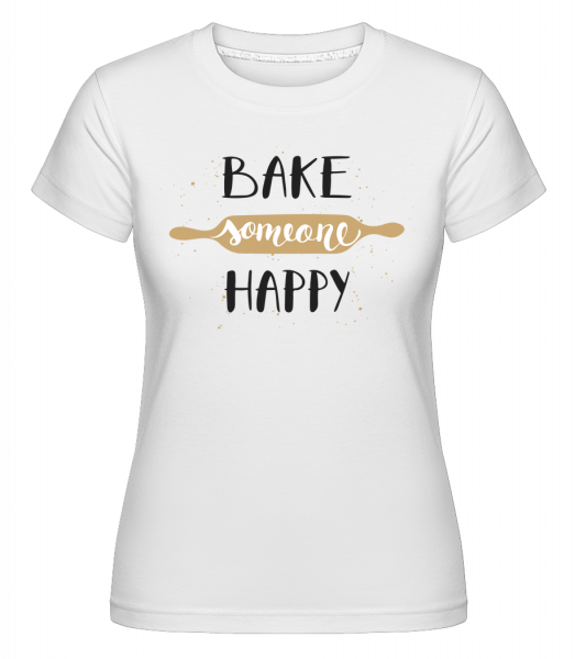 Piecť Niekto Šťastný -  Shirtinator tričko pre dámy - Biela - Predné
