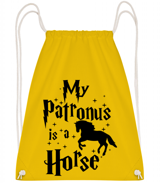 My Patronus Is A Horse - Drawstring batoh so šnúrkami - žltá - Predné