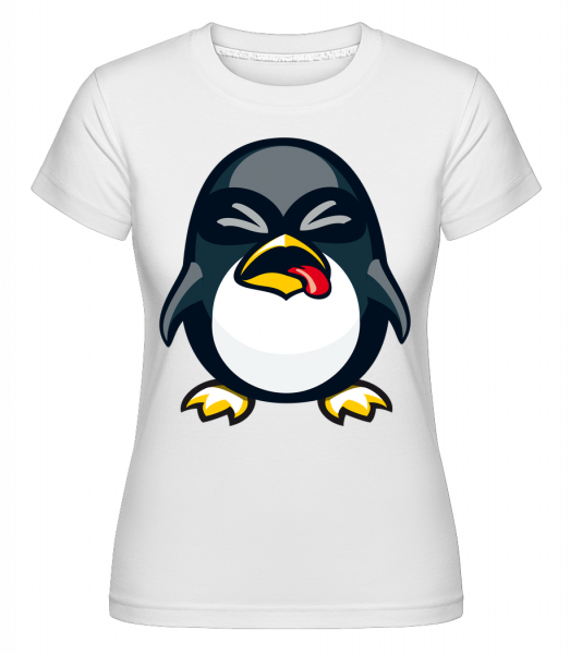 Funny Penguin -  Shirtinator tričko pre dámy - Biela - Predné