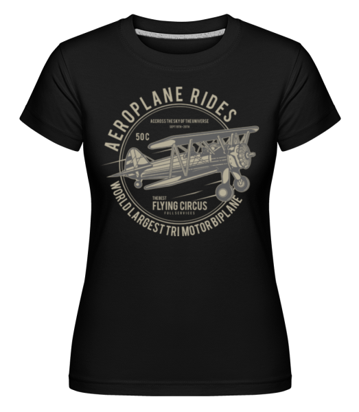 Aeroplane -  Shirtinator tričko pre dámy - Čierna - Predné