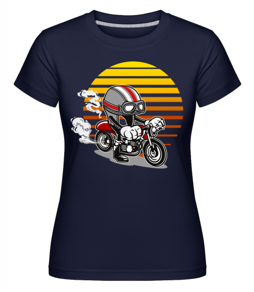 Caferacer Helmet -  Shirtinator tričko pre dámy - Namornícka modrá - Predné