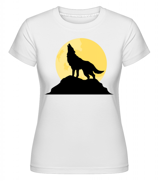 Gothic Wolf Sunset -  Shirtinator tričko pre dámy - Biela - Predné