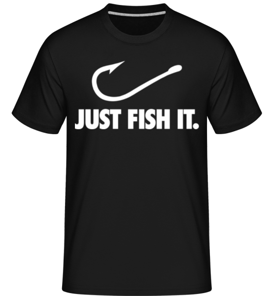 Just Fish It -  Shirtinator tričko pre pánov - Čierna - Predné
