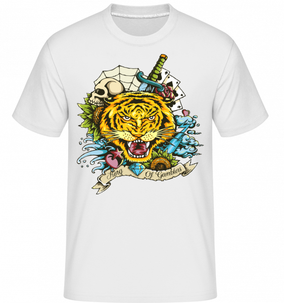 Tiger Tattoo Flash -  Shirtinator tričko pre pánov - Biela - Predné