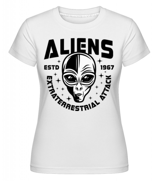 Aliens estd 1967 -  Shirtinator tričko pre dámy - Biela - Predné