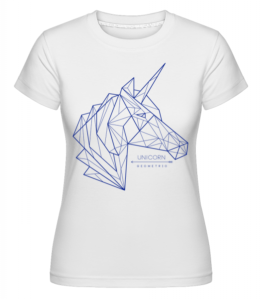 geometria Einhorn -  Shirtinator tričko pre dámy - Biela - Predné