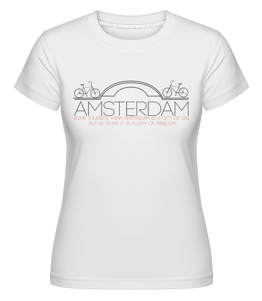 Amsterdam Netherlands -  Shirtinator tričko pre dámy - Biela - Predné