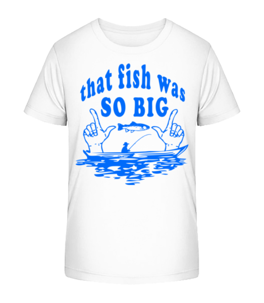 The Fish bol tak veľký - Detské bio tričko Stanley Stella - Biela - Predné