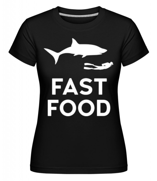 Fast Food Diver -  Shirtinator tričko pre dámy - Čierna - Predné