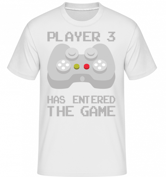 Player 3 Entered The Game -  Shirtinator tričko pre pánov - Biela - Predné