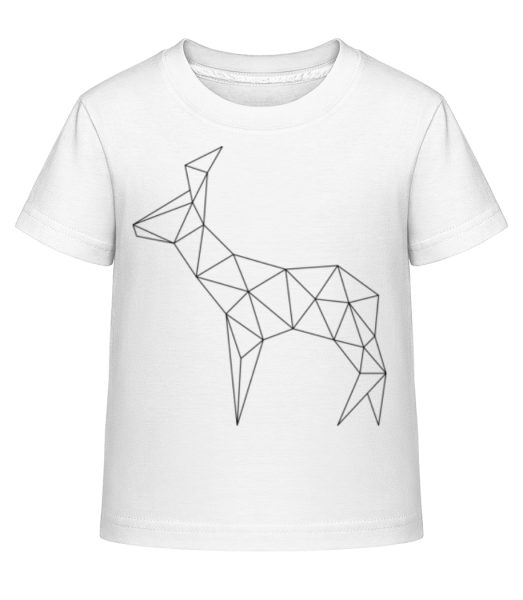 polygón Deer - Detské Shirtinator tričko - Biela - Predné