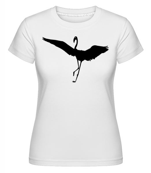 Flamingo Black -  Shirtinator tričko pre dámy - Biela - Predné