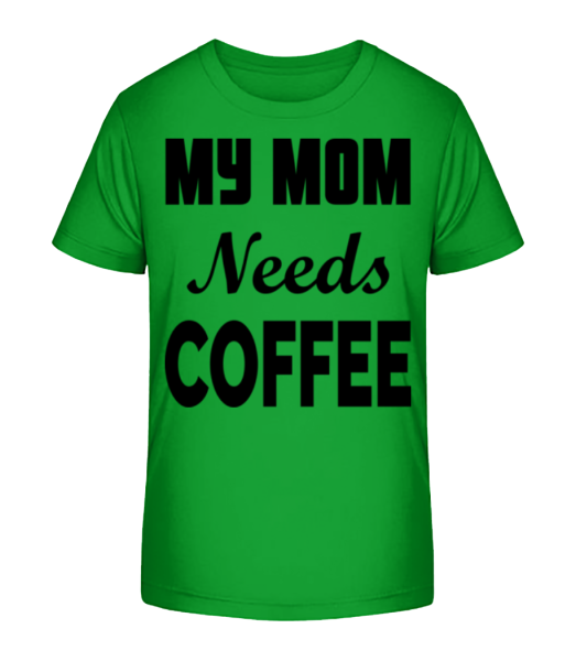 Mom Needs Coffee - Detské bio tričko Stanley Stella - Zelená - Predné