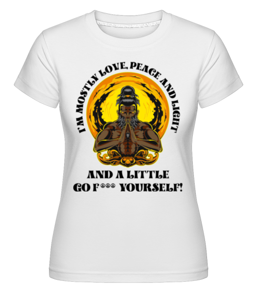 Im Mostly Peace Love And Light -  Shirtinator tričko pre dámy - Biela - Predné