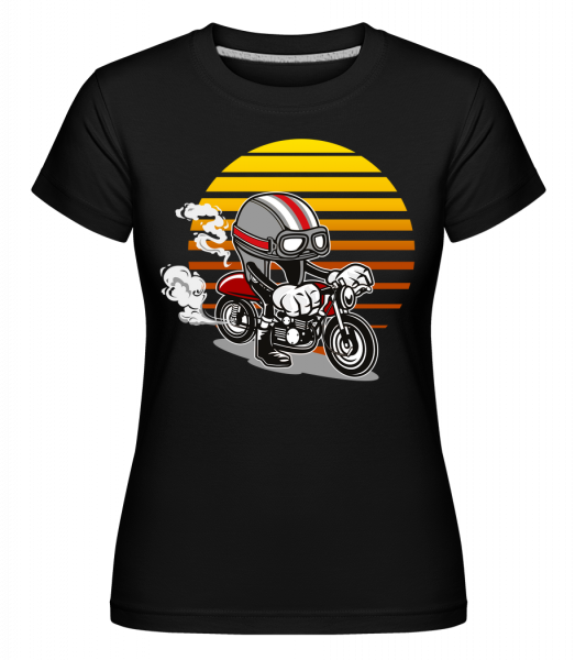 Caferacer Helmet -  Shirtinator tričko pre dámy - Čierna - Predné