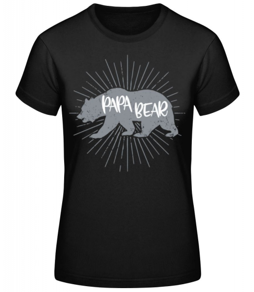 Papa Bear - Dámske basic tričko - Čierna - Predné