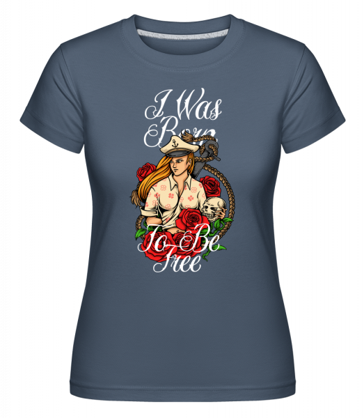 Captain Girl -  Shirtinator tričko pre dámy - Džínsovina - Predné