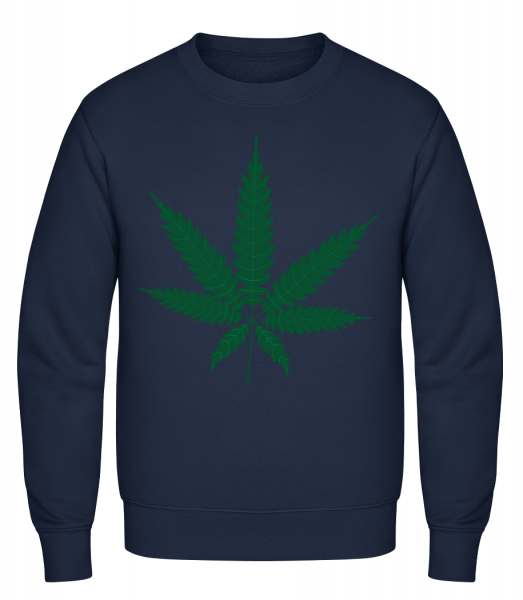 Cannabis - Klasická mikina sg - Namornícka modrá - Predné
