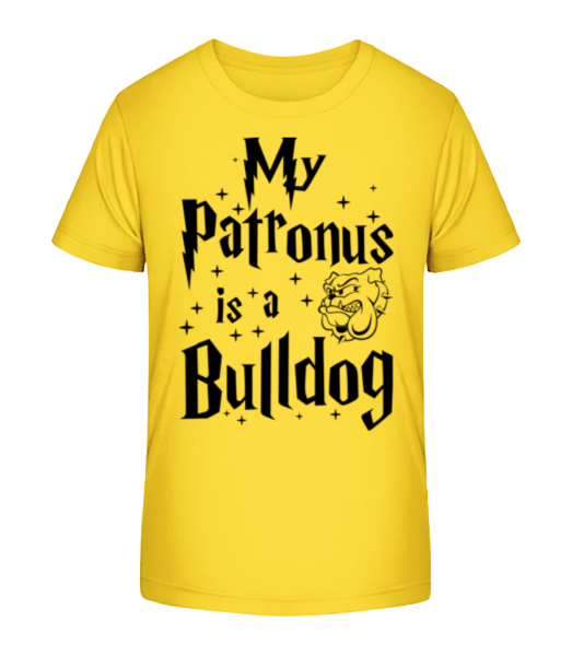My Patronus Is A Bulldog - Detské bio tričko Stanley Stella - Žltá - Predné