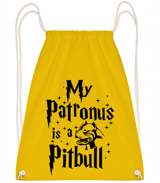 My Patronus Is A Pitbull - Drawstring batoh so šnúrkami - žltá - Predné