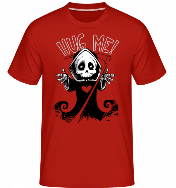 Death chcem to Hug -  Shirtinator tričko pre pánov - Červená - Predné