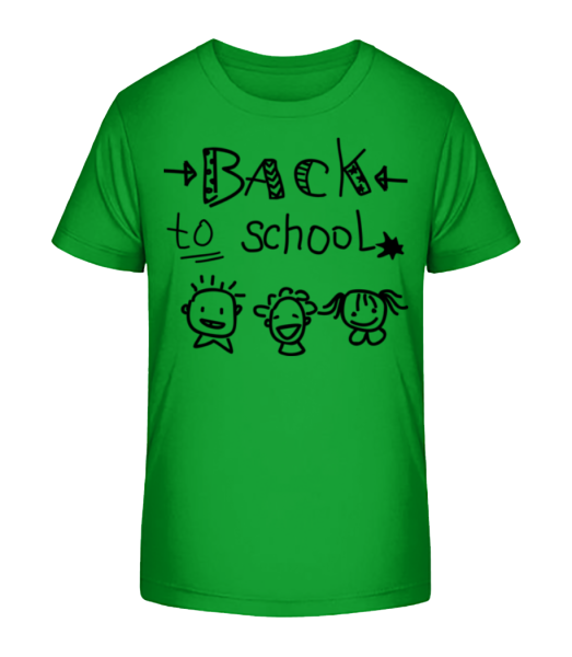 Späť do školy - Detské bio tričko Stanley Stella - Zelená - Predné